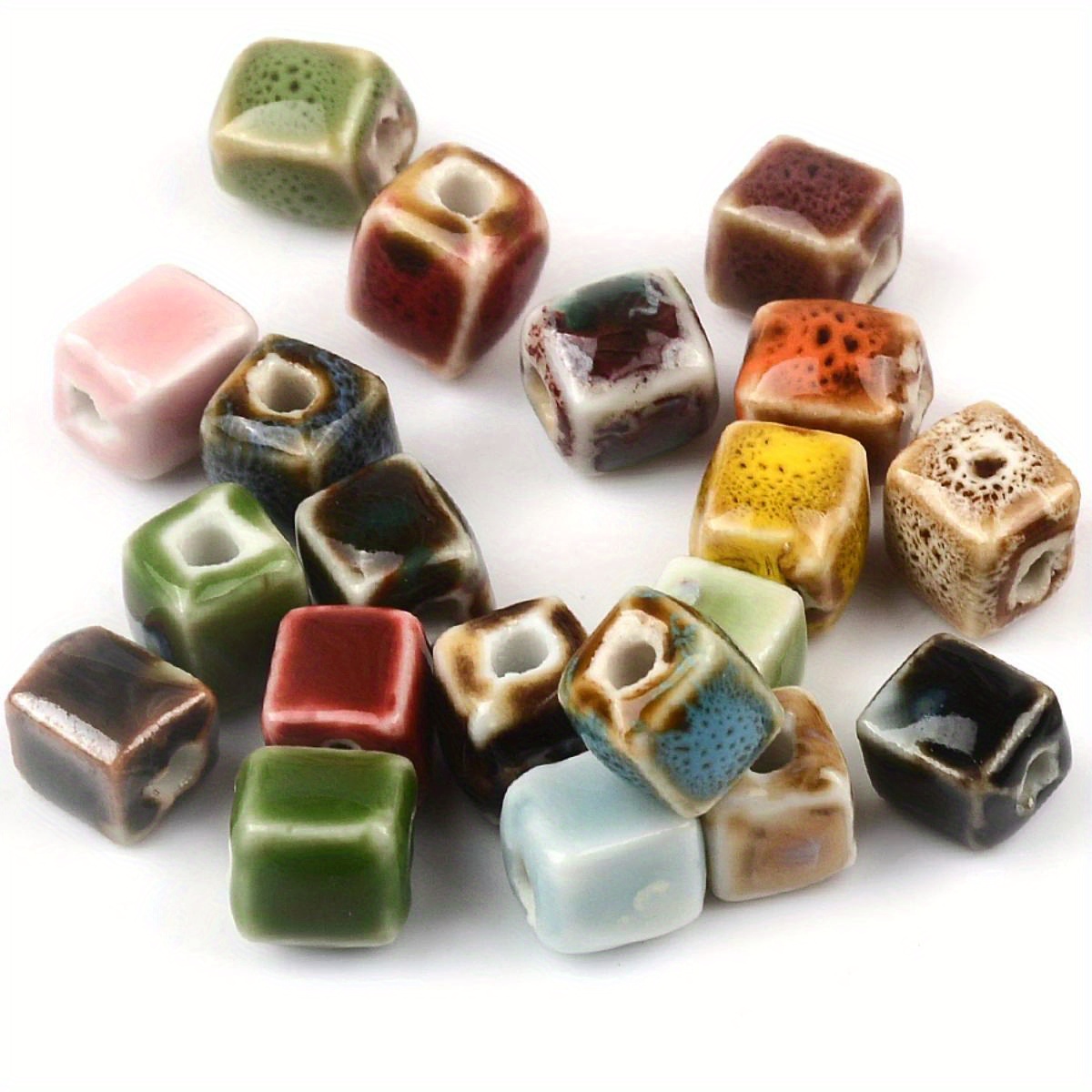 20pcs Random Colour Decorative Ceramic Beads